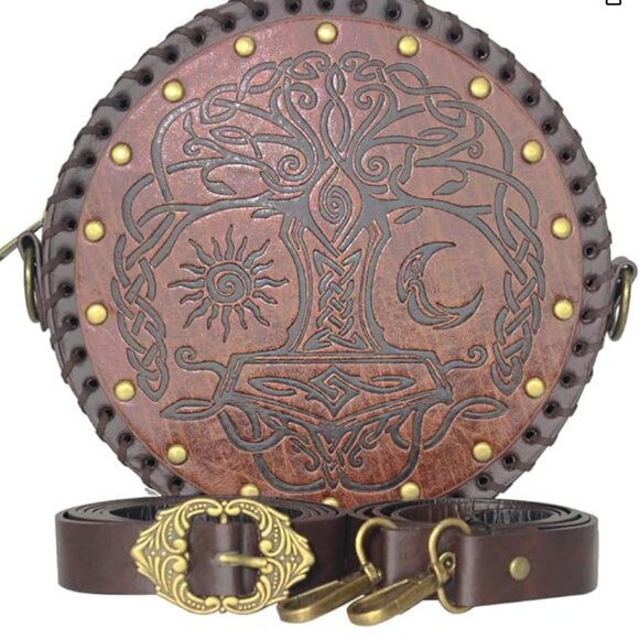 Viking Embossed Purse Medieval Waist Bag main image 6